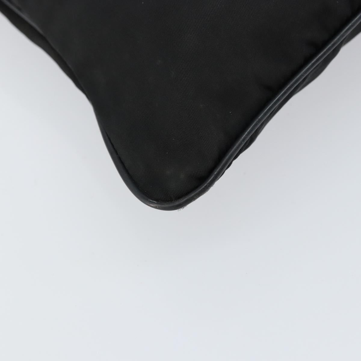 PRADA Shoulder Bag Nylon Black Silver Auth am9698