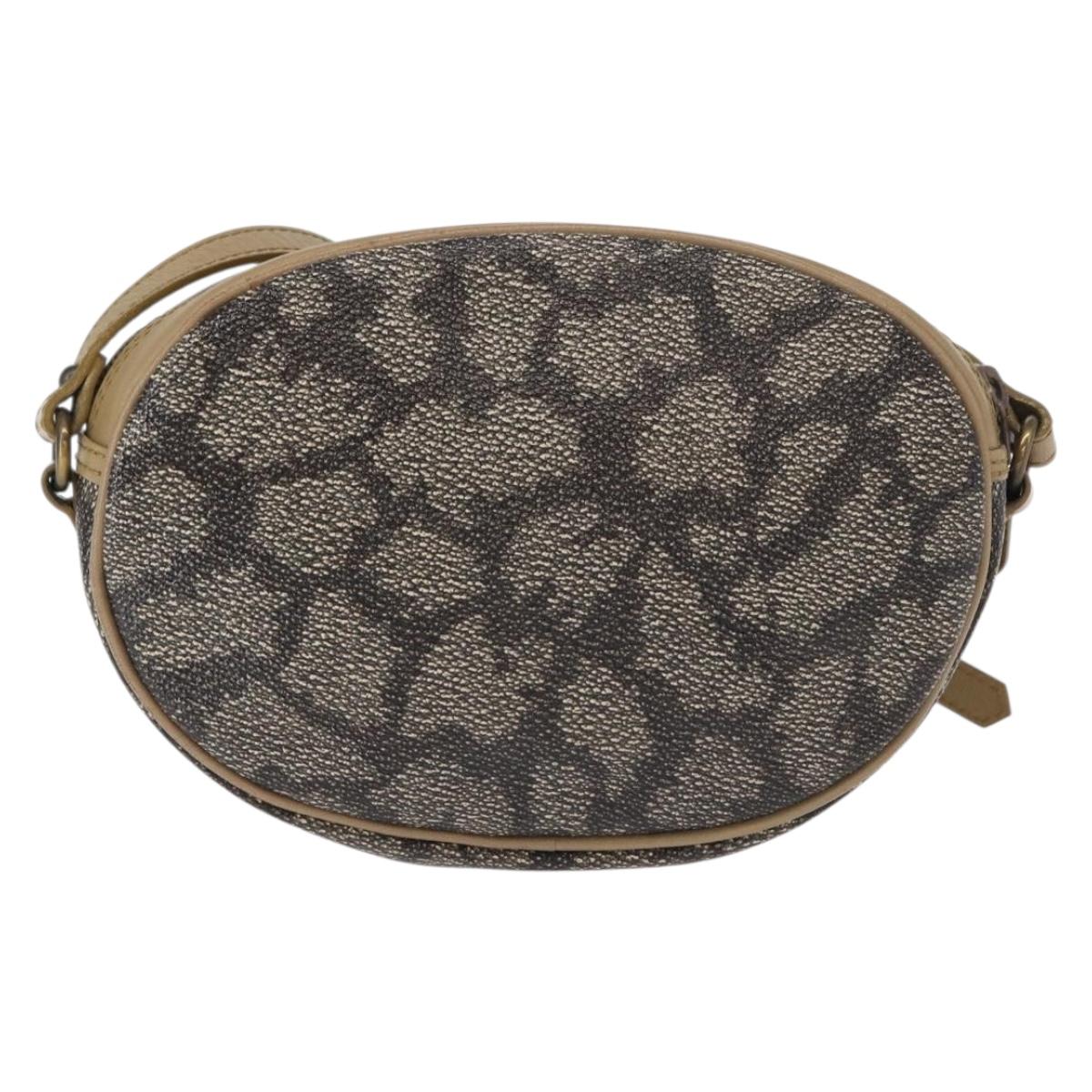 SAINT LAURENT Shoulder Bag PVC Leather Beige Auth am9701