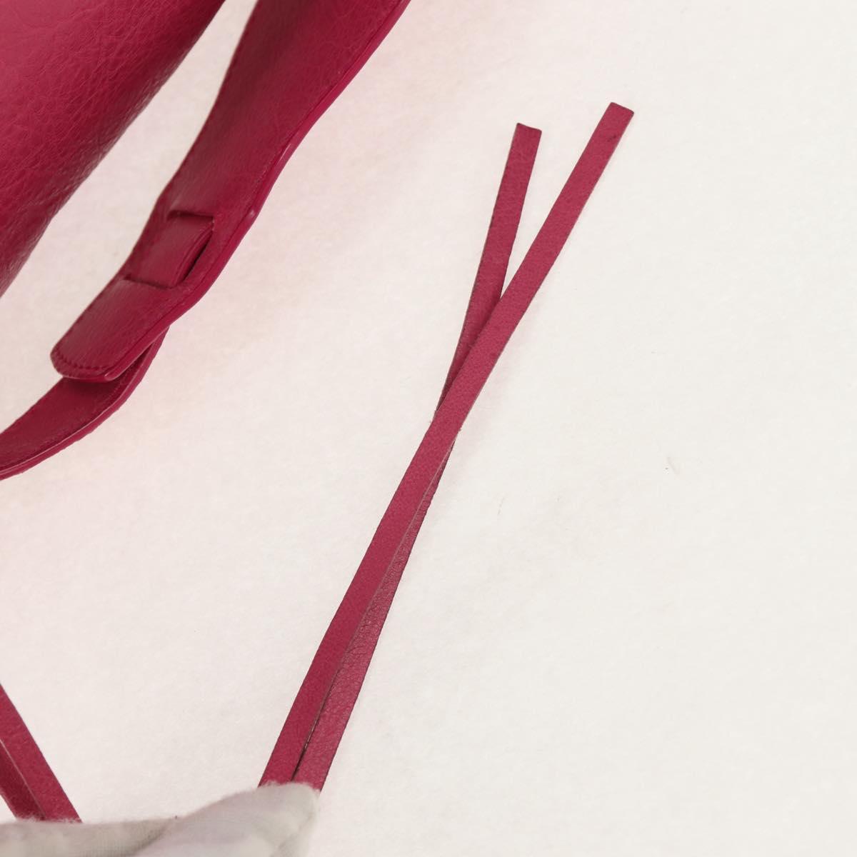 BALENCIAGA City Hand Bag Leather 2way Pink Silver 115748 Auth am9705V