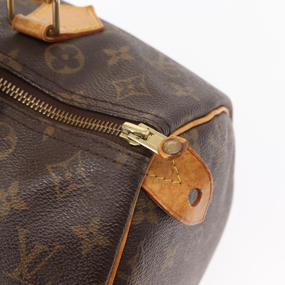 LOUIS VUITTON Monogram Speedy 30 Hand Bag M41526 LV Auth am9709
