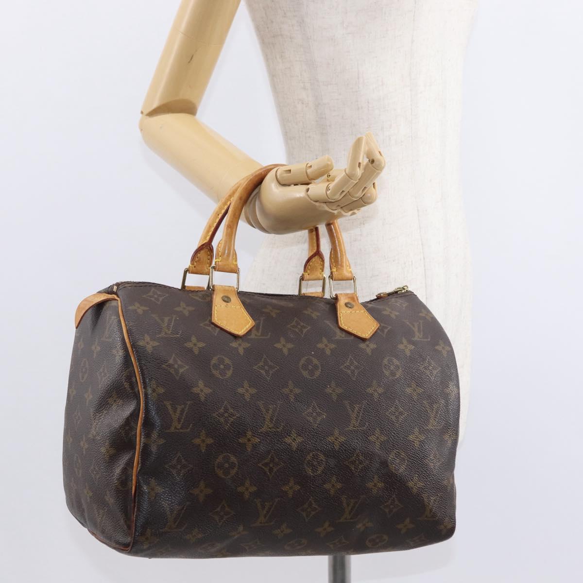 LOUIS VUITTON Monogram Speedy 30 Hand Bag M41526 LV Auth am9709