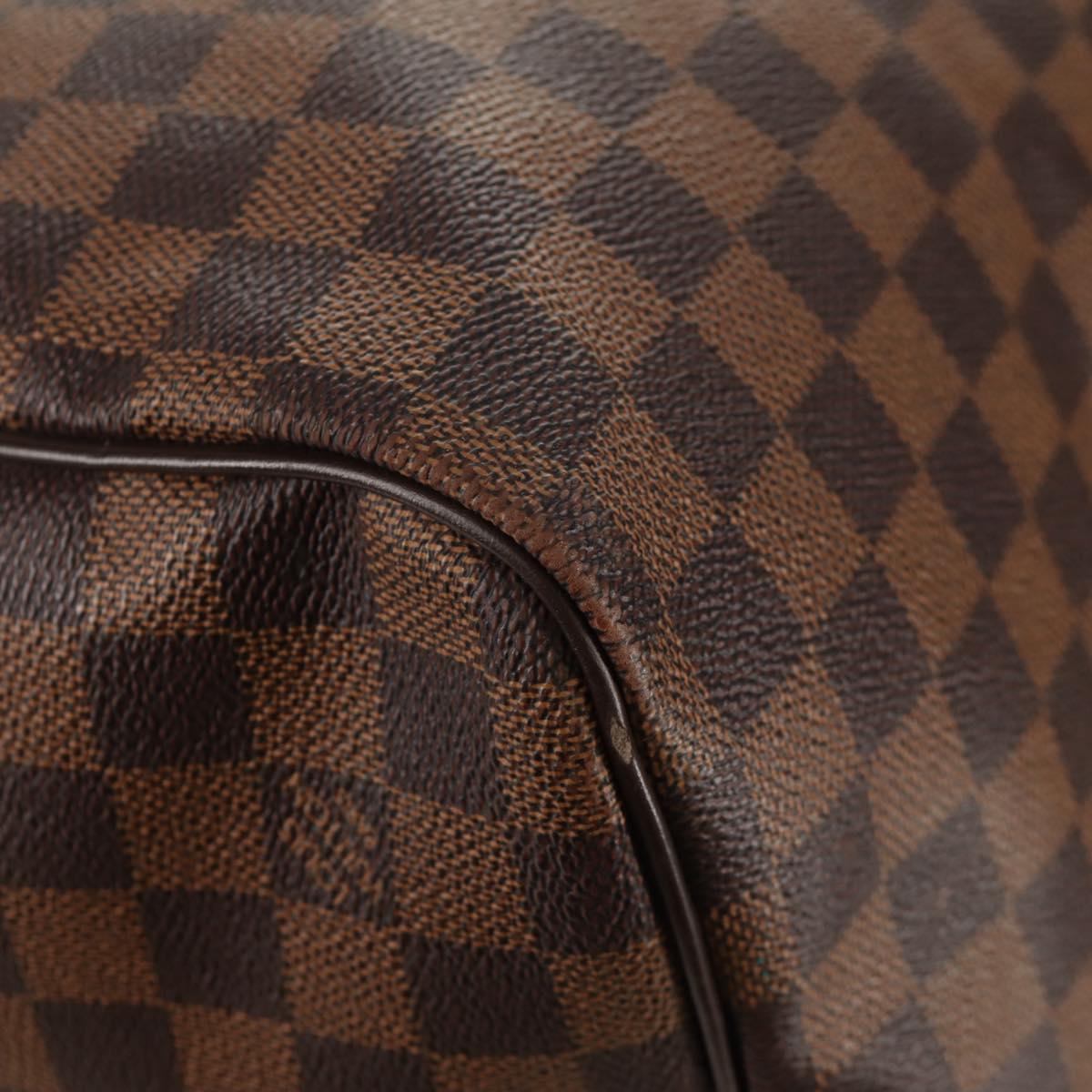 LOUIS VUITTON Damier Ebene Keepall Bandouliere 55 Boston Bag N41414 Auth am9712V