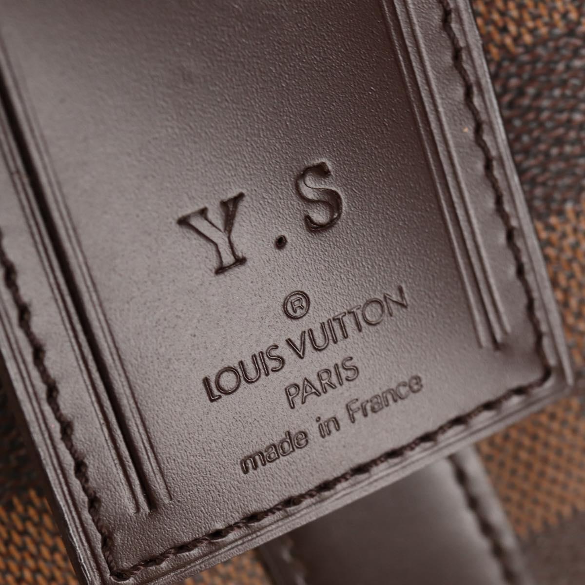 LOUIS VUITTON Damier Ebene Keepall Bandouliere 55 Boston Bag N41414 Auth am9712V