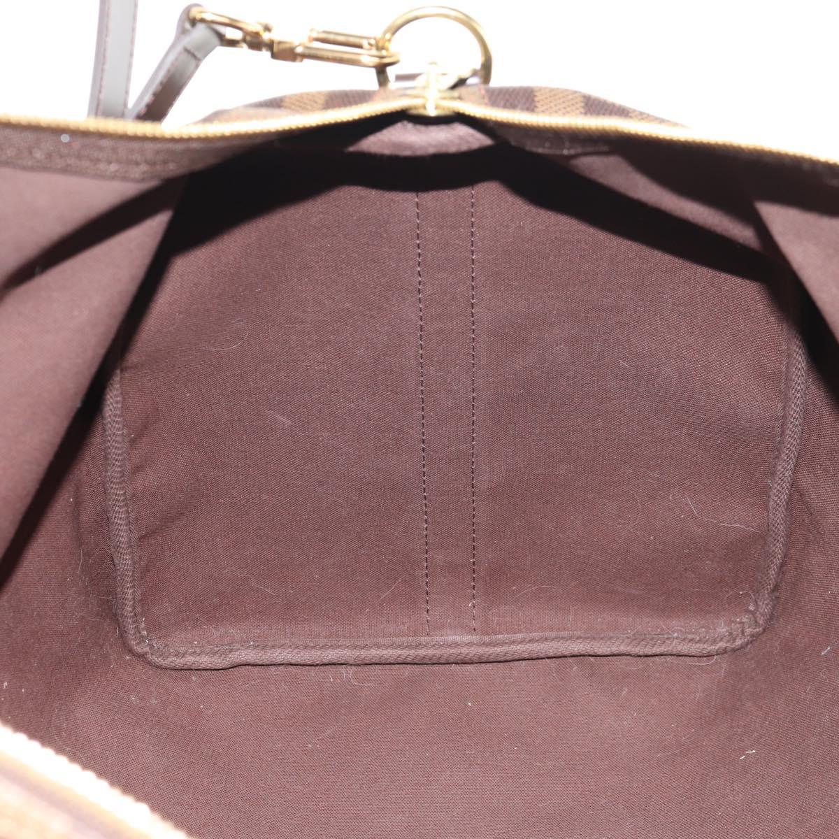 LOUIS VUITTON Damier Ebene Keepall Bandouliere 55 Boston Bag N41414 Auth am9712V