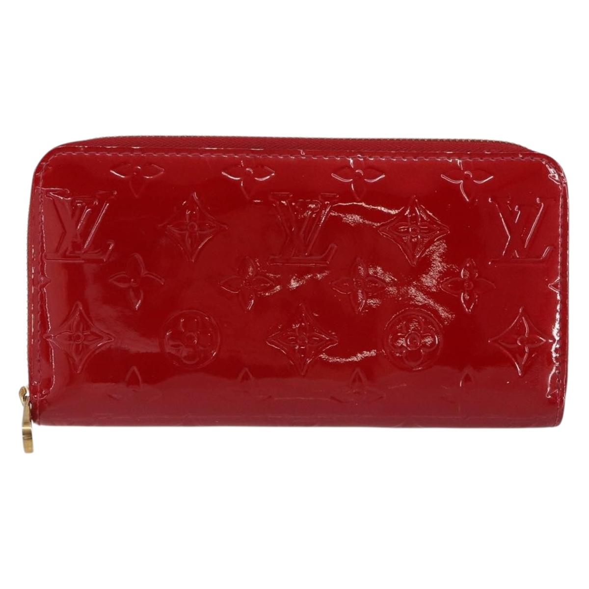 LOUIS VUITTON Vernis Zippy Wallet Wallet Pomme D'amour M91981 LV Auth am9713