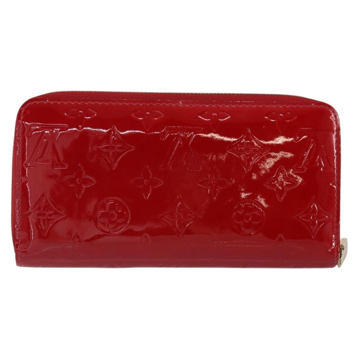 LOUIS VUITTON Vernis Zippy Wallet Wallet Pomme D'amour M91981 LV Auth am9713