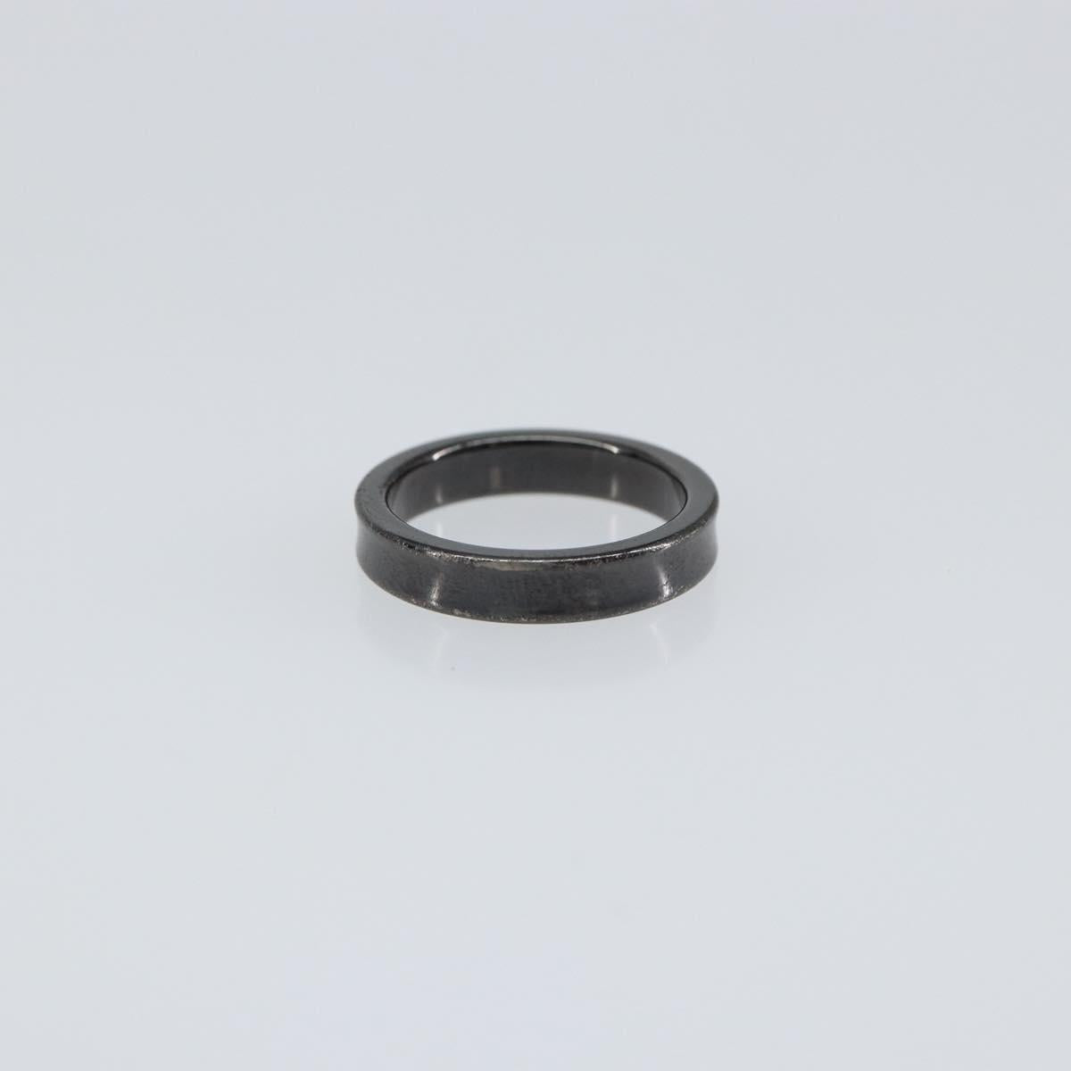 TIFFANY&Co. 1837 Narrow Ring Titanium Ring metal Black Auth am9716