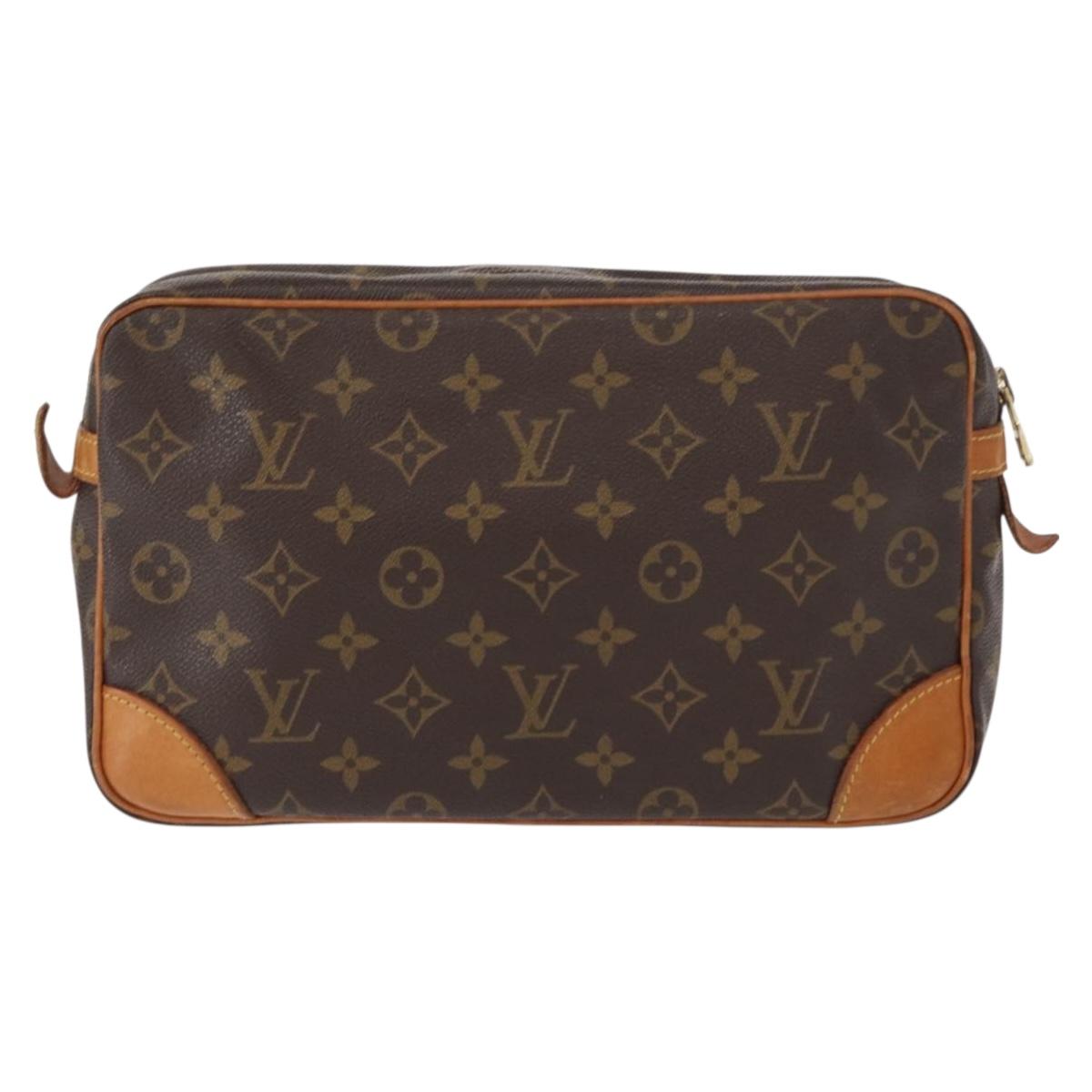LOUIS VUITTON Monogram Compiegne 28 Clutch Bag M51845 LV Auth am9725
