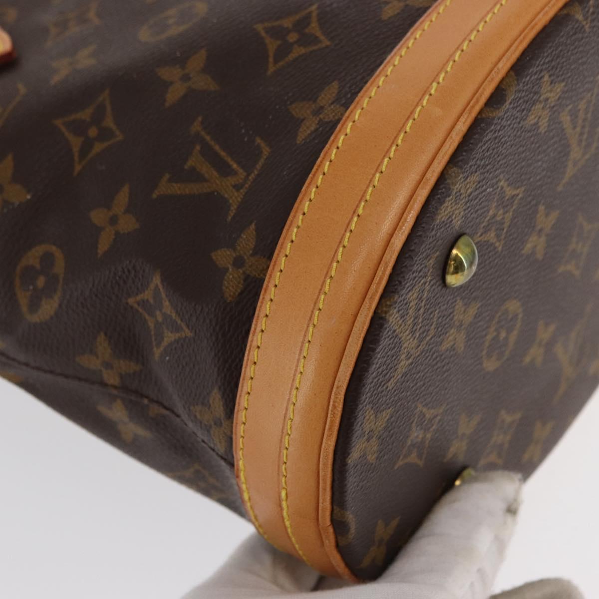 LOUIS VUITTON Monogram Bucket PM Shoulder Bag M42238 LV Auth am9732