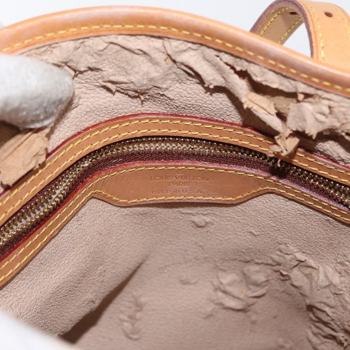 LOUIS VUITTON Monogram Bucket PM Shoulder Bag M42238 LV Auth am9732