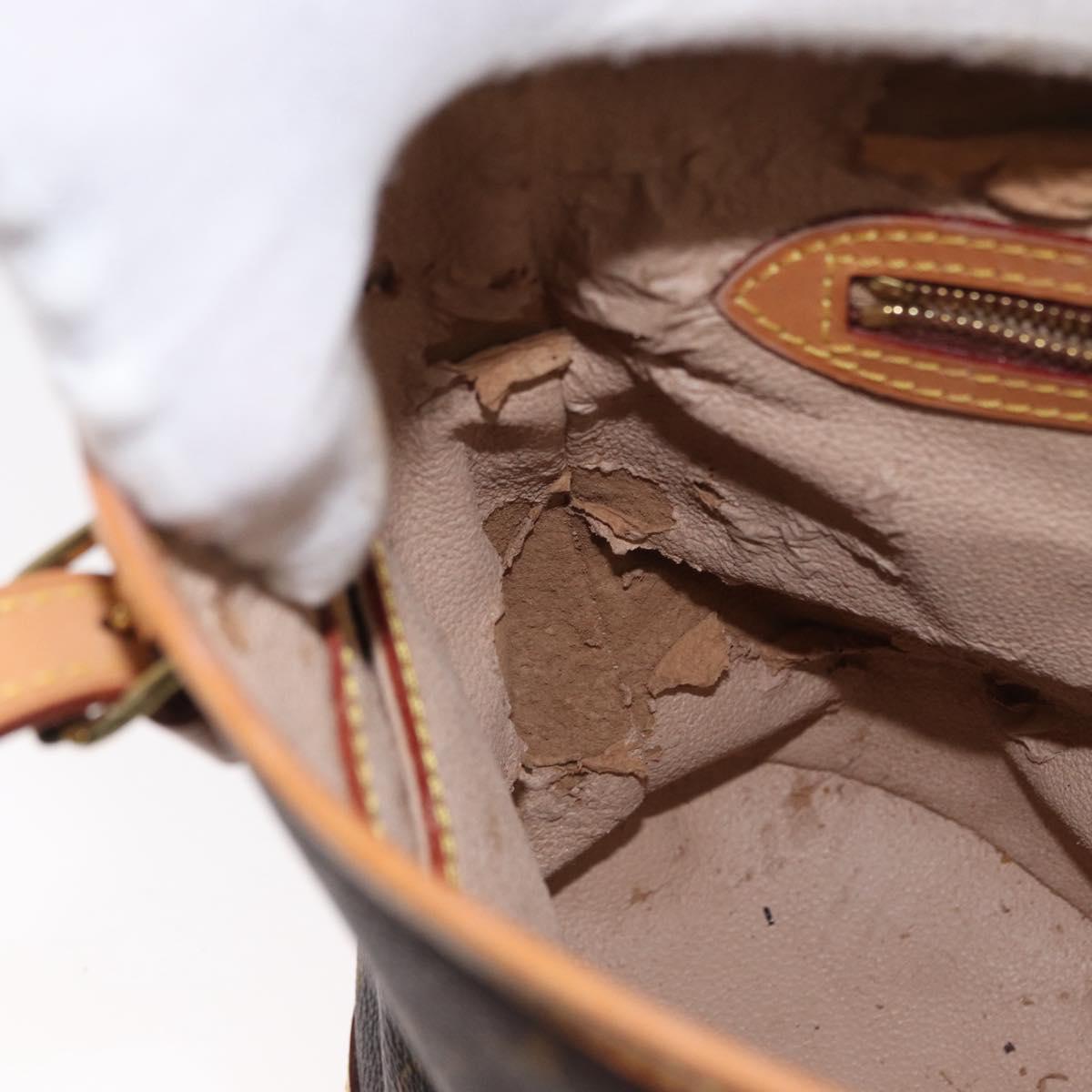 LOUIS VUITTON Monogram Bucket PM Shoulder Bag M42238 LV Auth am9732