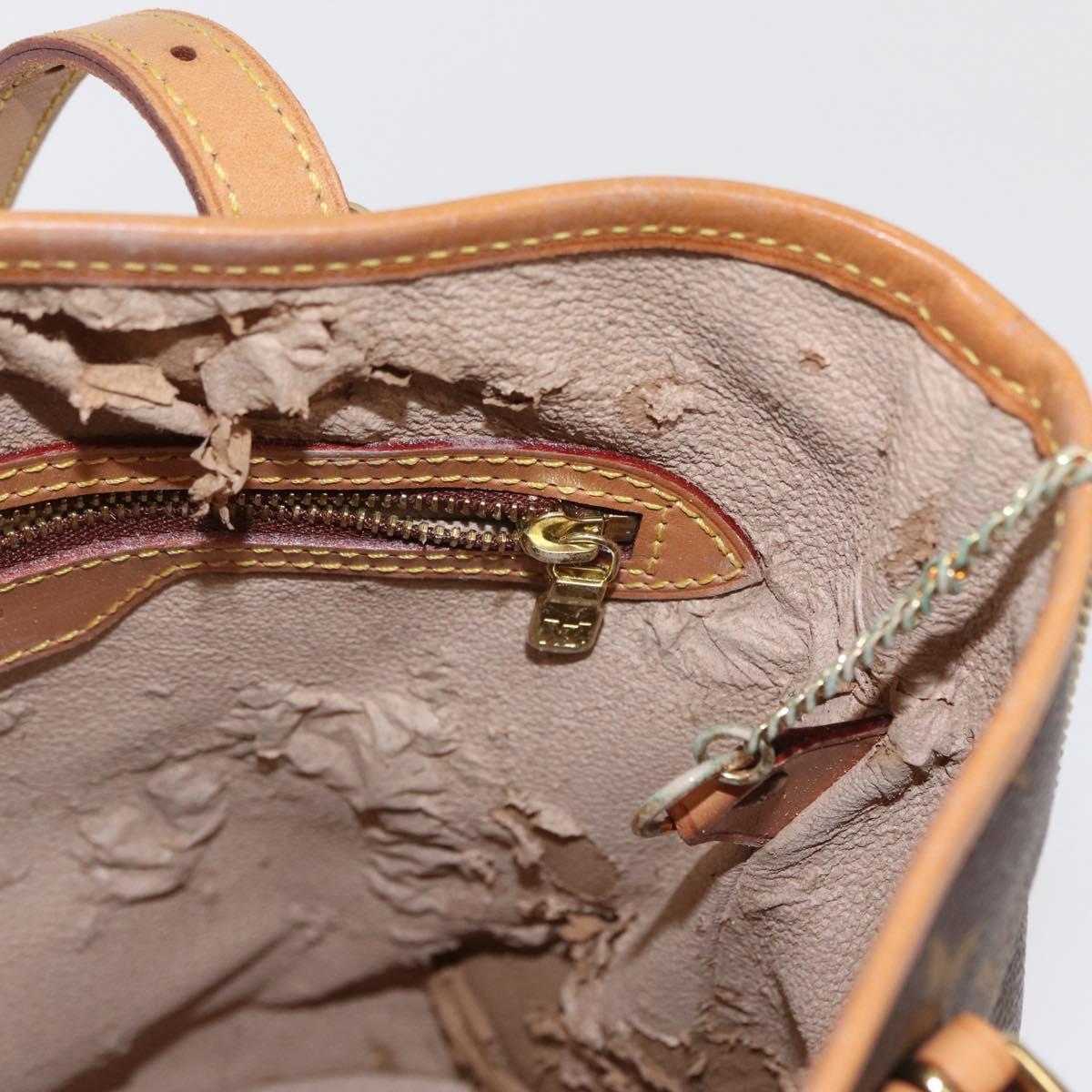 LOUIS VUITTON Monogram Bucket PM Shoulder Bag M42238 LV Auth am9732