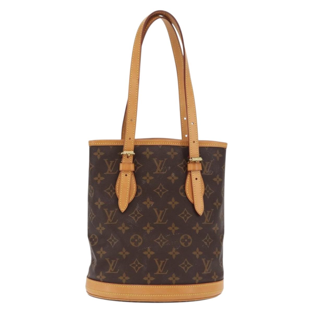LOUIS VUITTON Monogram Bucket PM Shoulder Bag M42238 LV Auth am9732