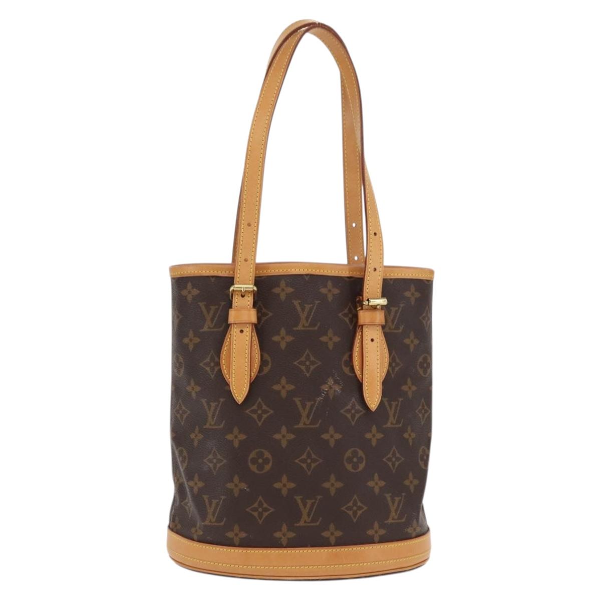 LOUIS VUITTON Monogram Bucket PM Shoulder Bag M42238 LV Auth am9732