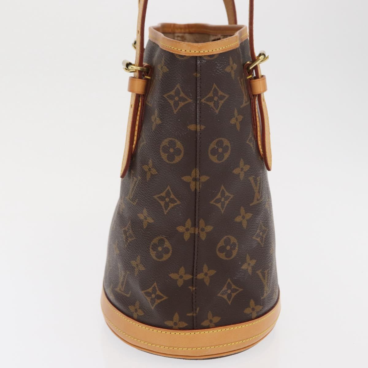 LOUIS VUITTON Monogram Bucket PM Shoulder Bag M42238 LV Auth am9732