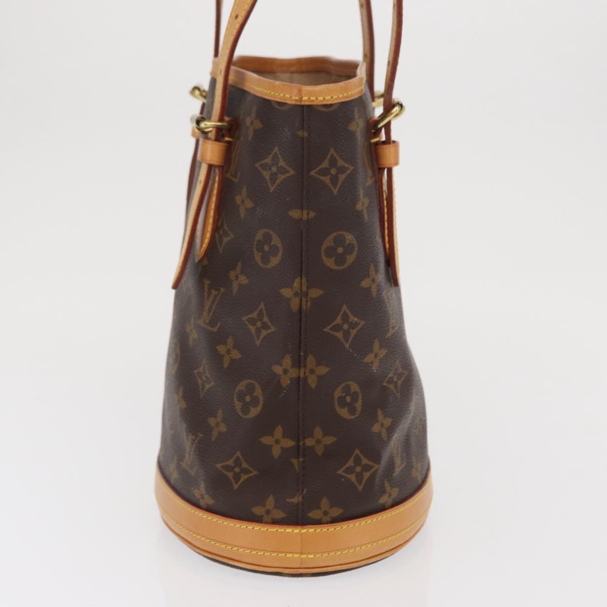 LOUIS VUITTON Monogram Bucket PM Shoulder Bag M42238 LV Auth am9732