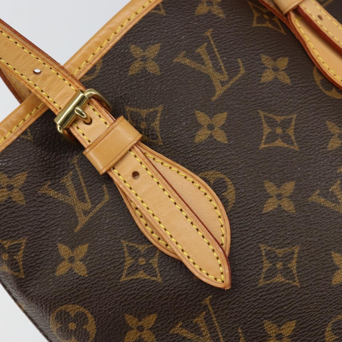 LOUIS VUITTON Monogram Bucket PM Shoulder Bag M42238 LV Auth am9733