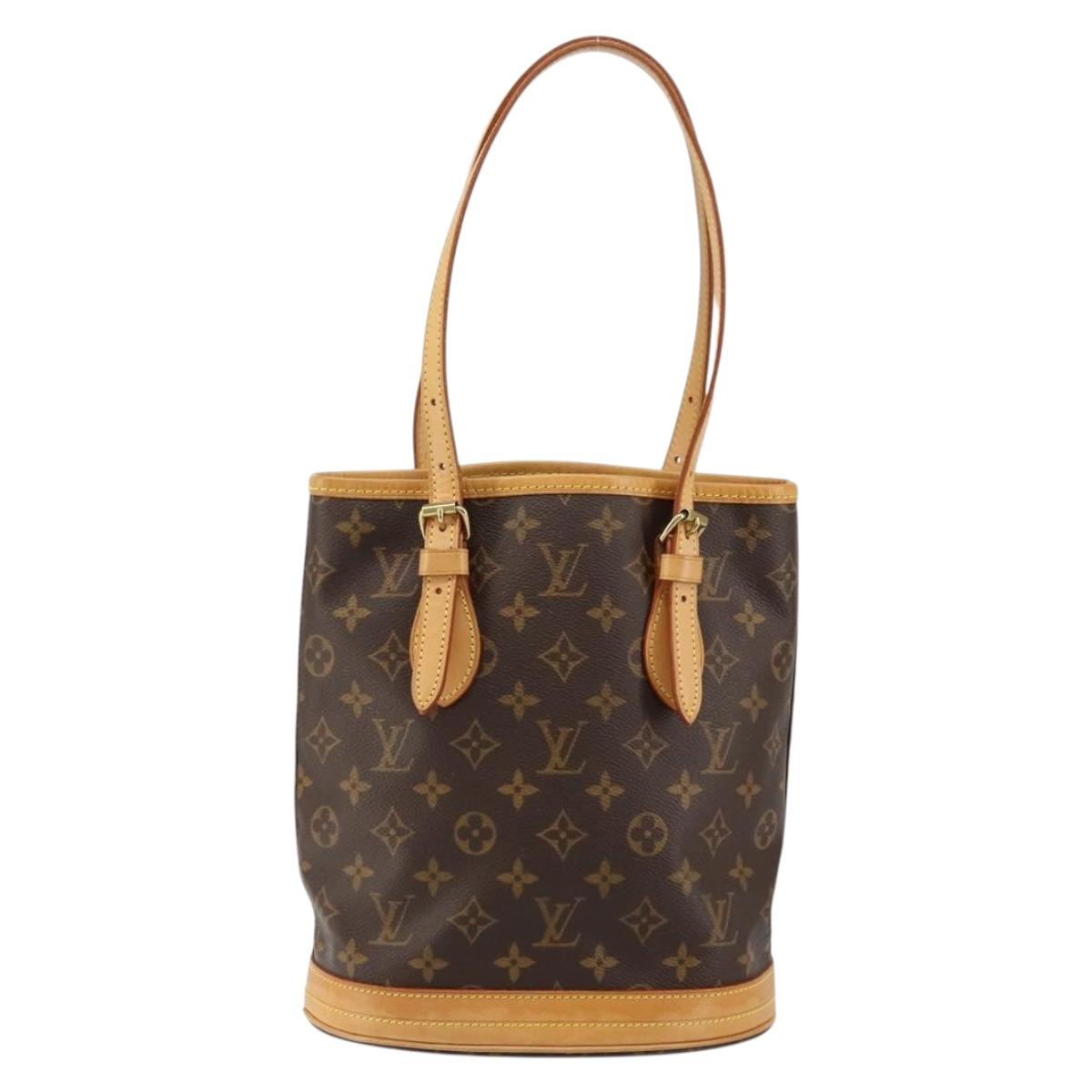 LOUIS VUITTON Monogram Bucket PM Shoulder Bag M42238 LV Auth am9733