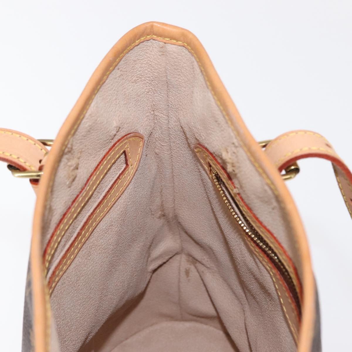 LOUIS VUITTON Monogram Bucket PM Shoulder Bag M42238 LV Auth am9735