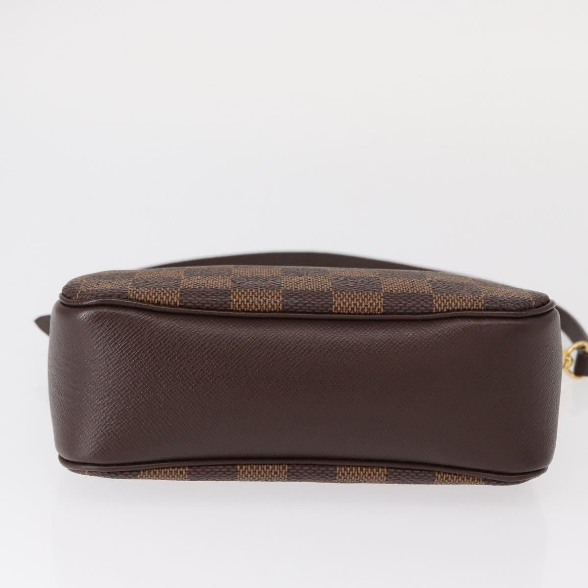 LOUIS VUITTON Damier Ebene Trousse Makeup Pouch N51982 LV Auth am9742V