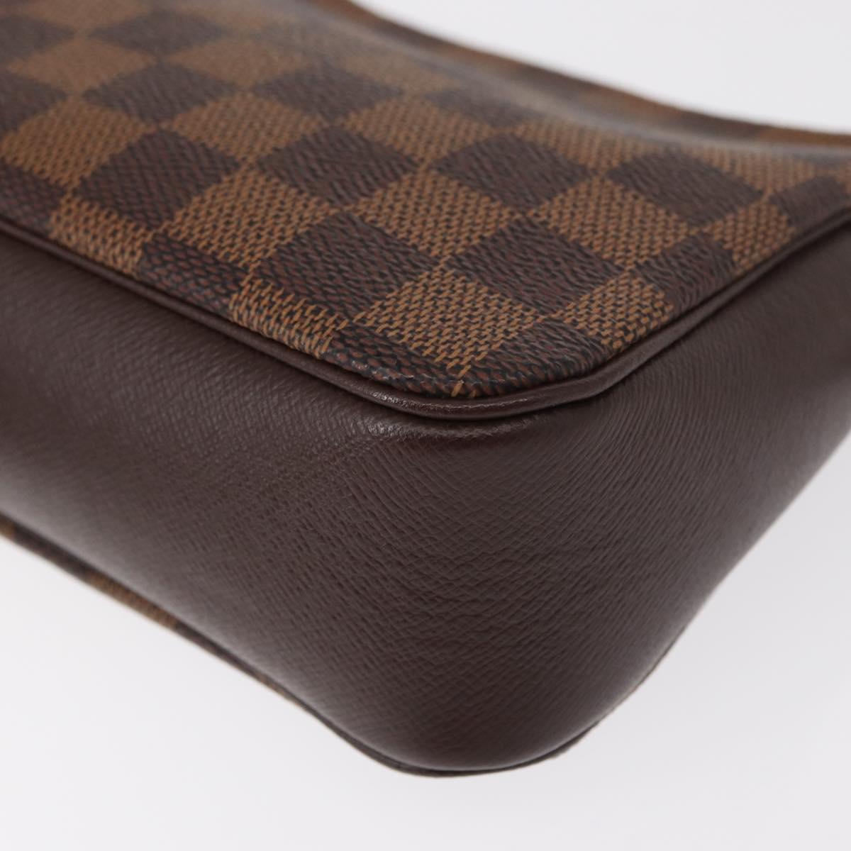 LOUIS VUITTON Damier Ebene Trousse Makeup Pouch N51982 LV Auth am9742V