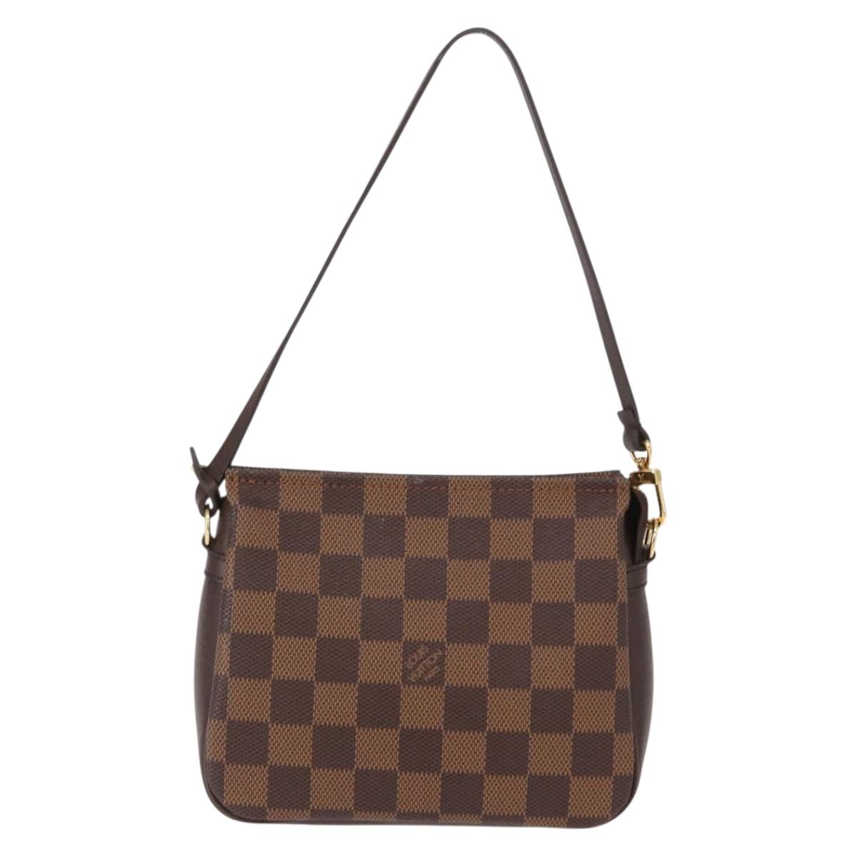 LOUIS VUITTON Damier Ebene Trousse Makeup Pouch N51982 LV Auth am9742V