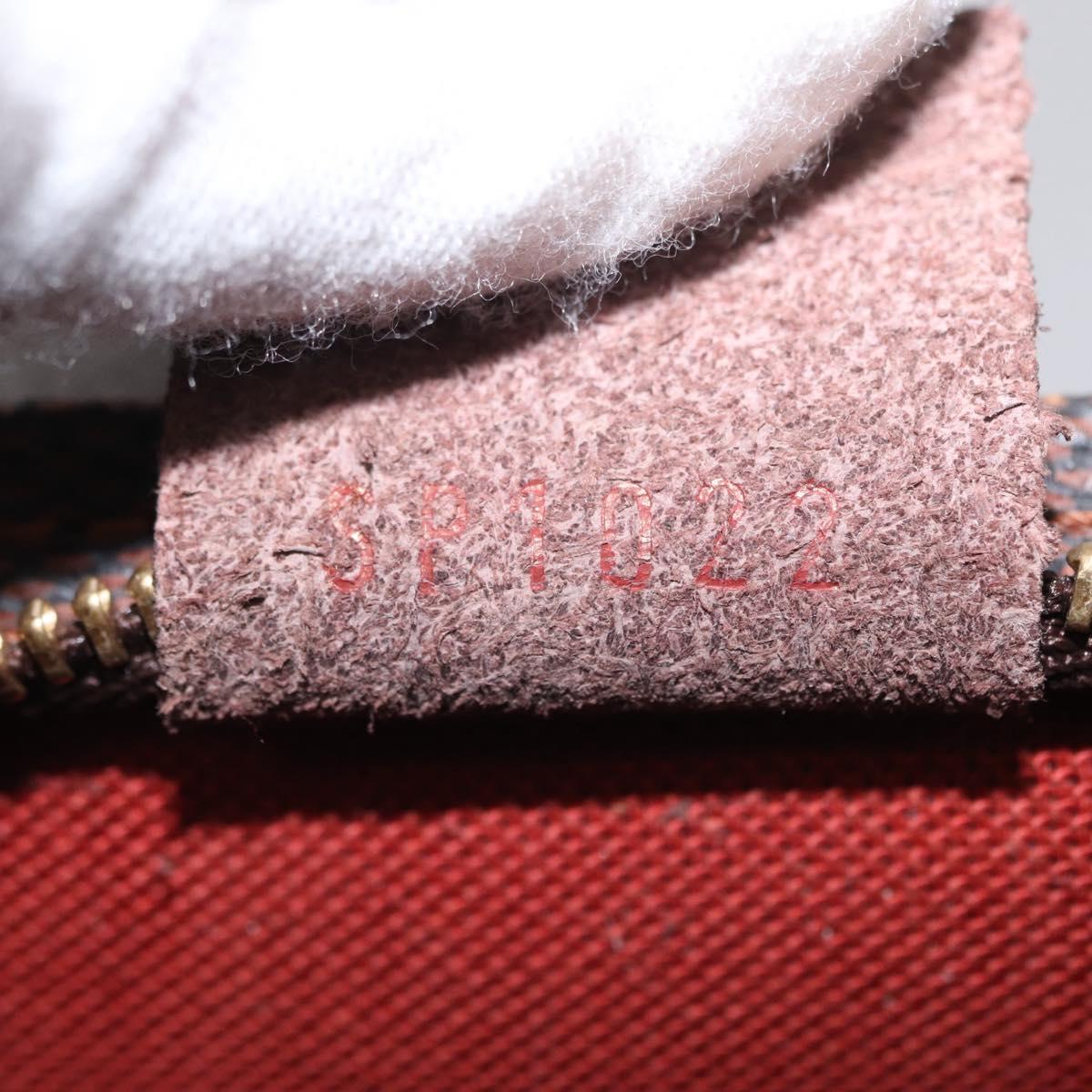 LOUIS VUITTON Damier Ebene Trousse Makeup Pouch N51982 LV Auth am9742V