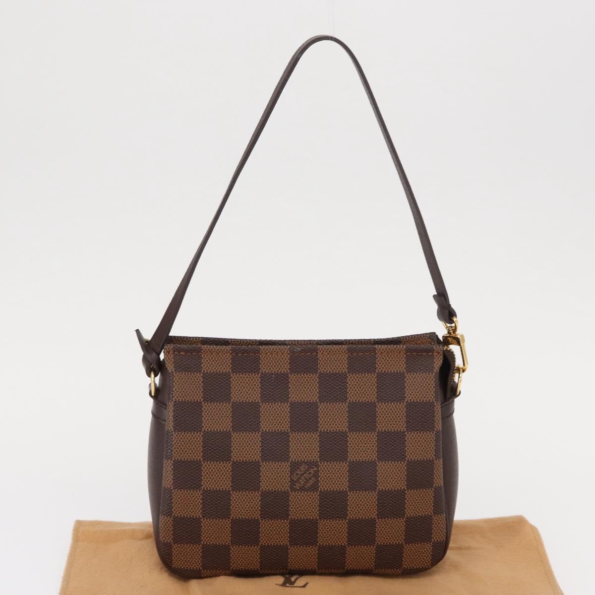 LOUIS VUITTON Damier Ebene Trousse Makeup Pouch N51982 LV Auth am9742V