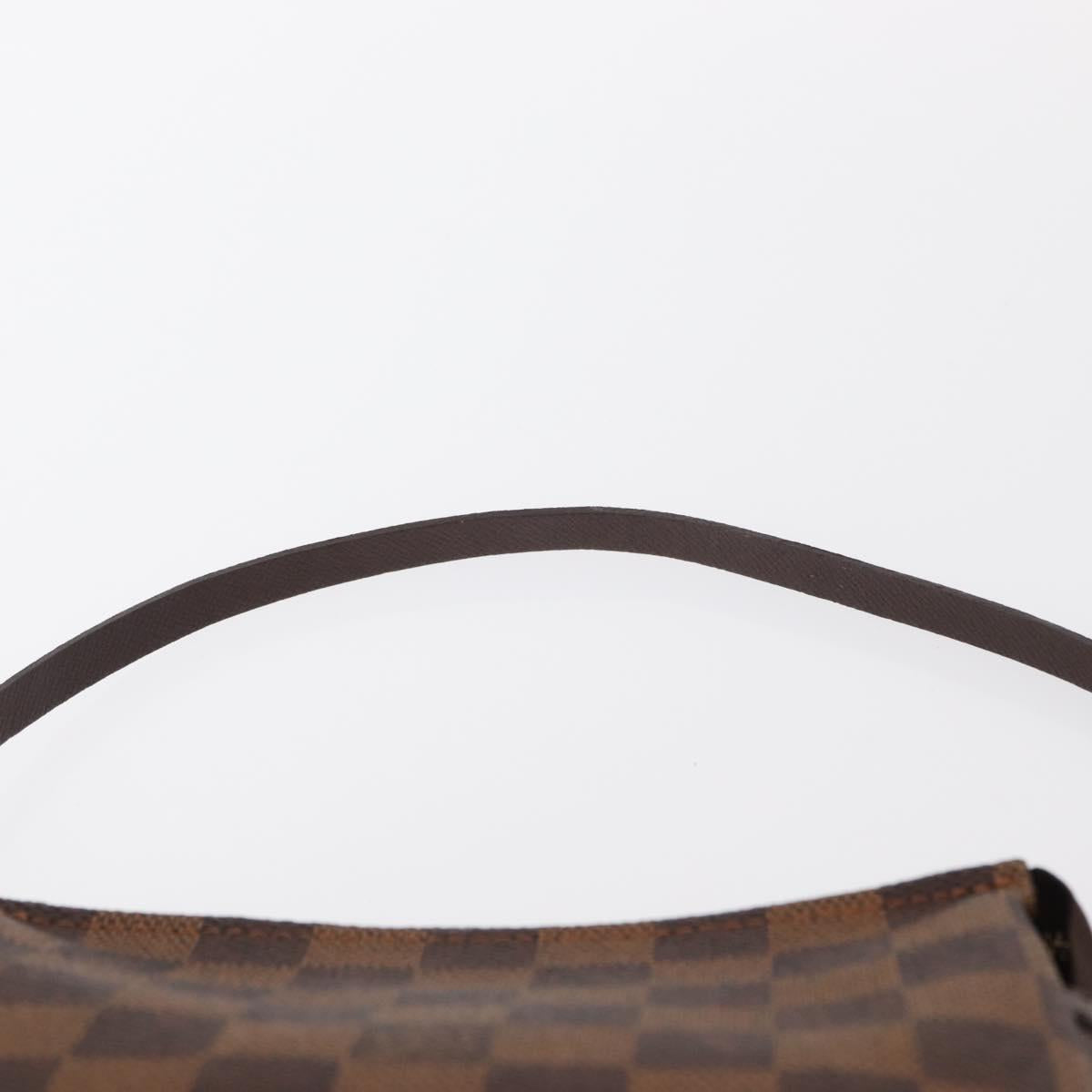 LOUIS VUITTON Damier Ebene Trousse Makeup Pouch N51982 LV Auth am9742V