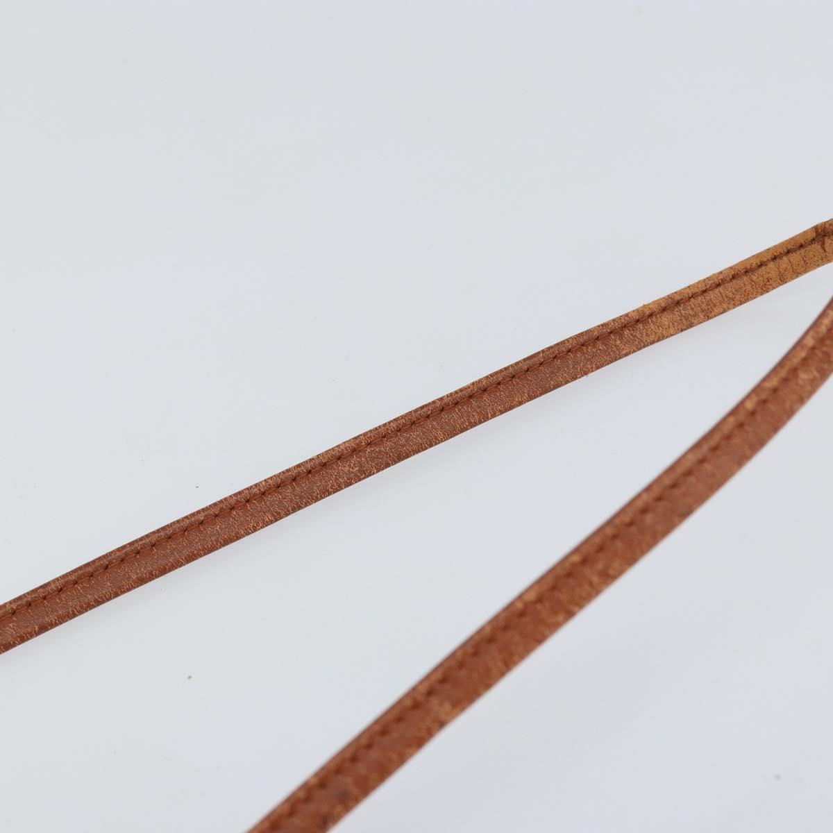 MCM Logogram Vicetos Shoulder Bag PVC Leather Brown Gold Auth am9743