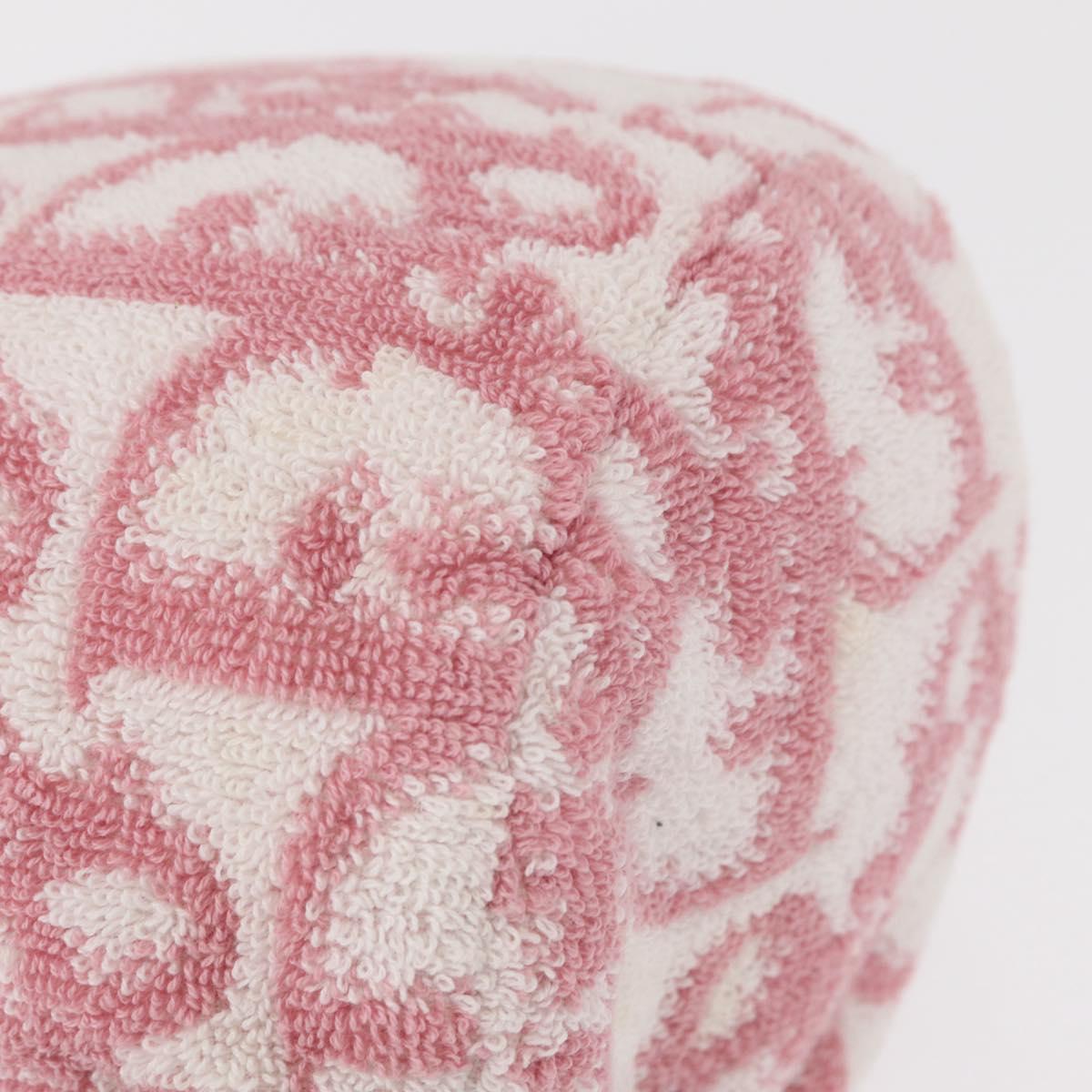 Christian Dior Trotter Canvas Pouch Pile Pink Auth am9744