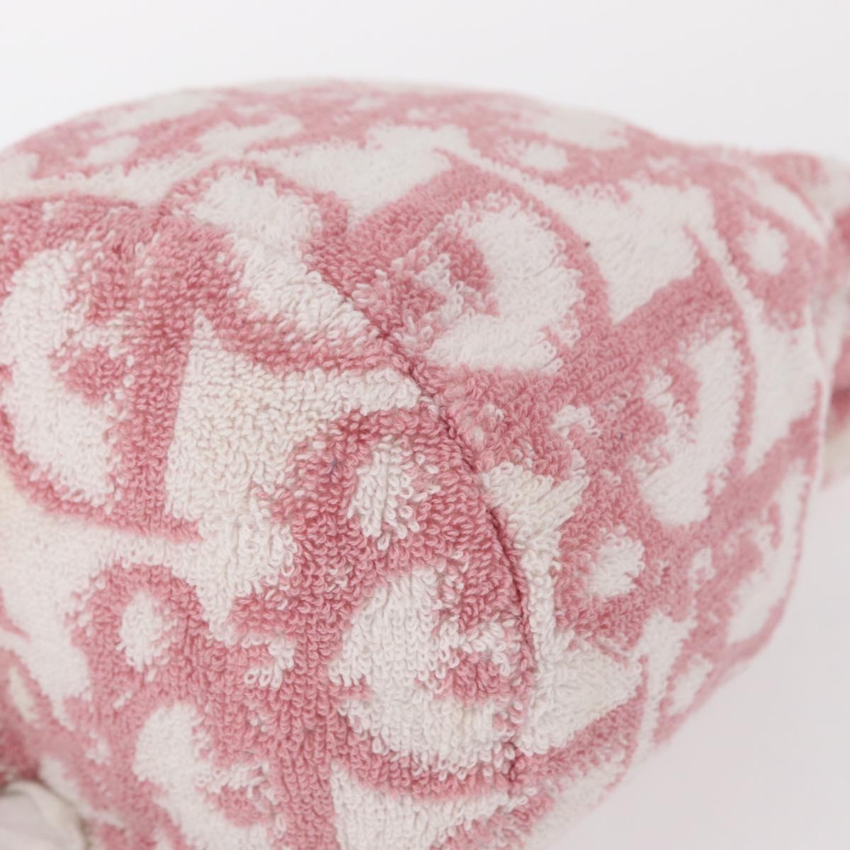 Christian Dior Trotter Canvas Pouch Pile Pink Auth am9744