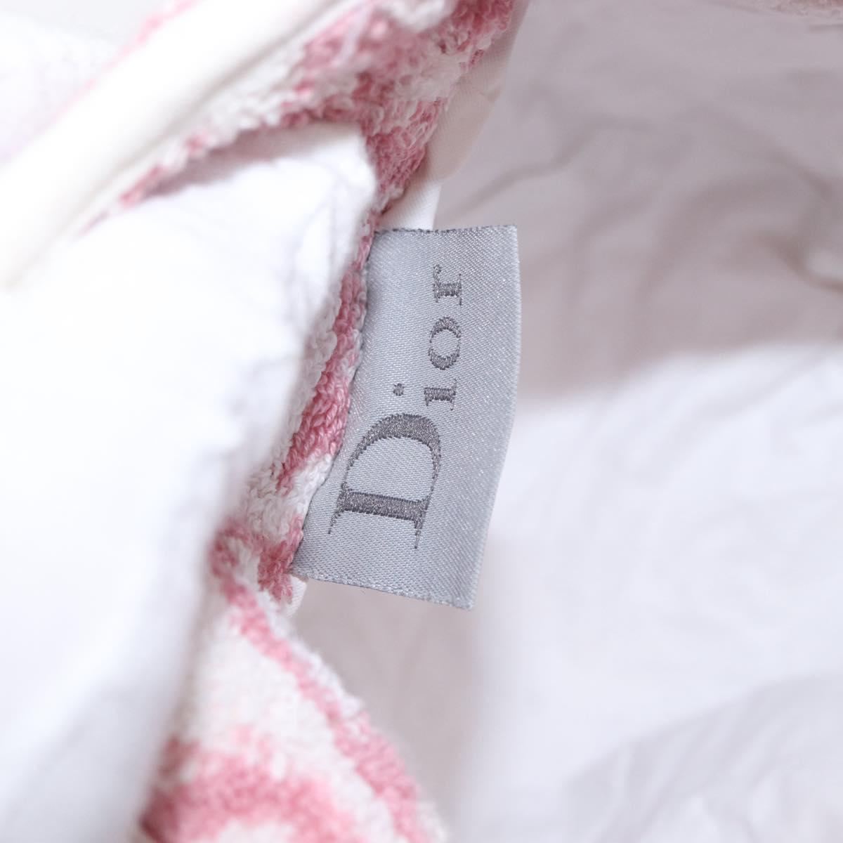 Christian Dior Trotter Canvas Pouch Pile Pink Auth am9744