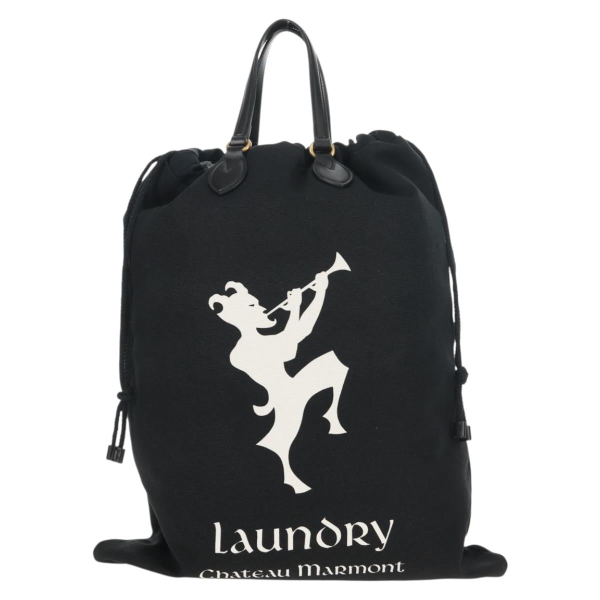 GUCCI Chateau Marmont Tote Bag Canvas Black Gold 552403 Auth am9753M