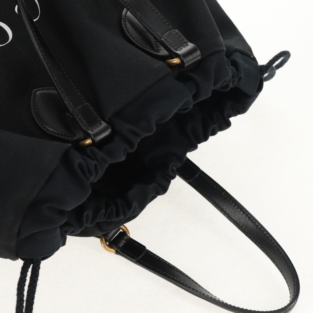 GUCCI Chateau Marmont Tote Bag Canvas Black Gold 552403 Auth am9753M