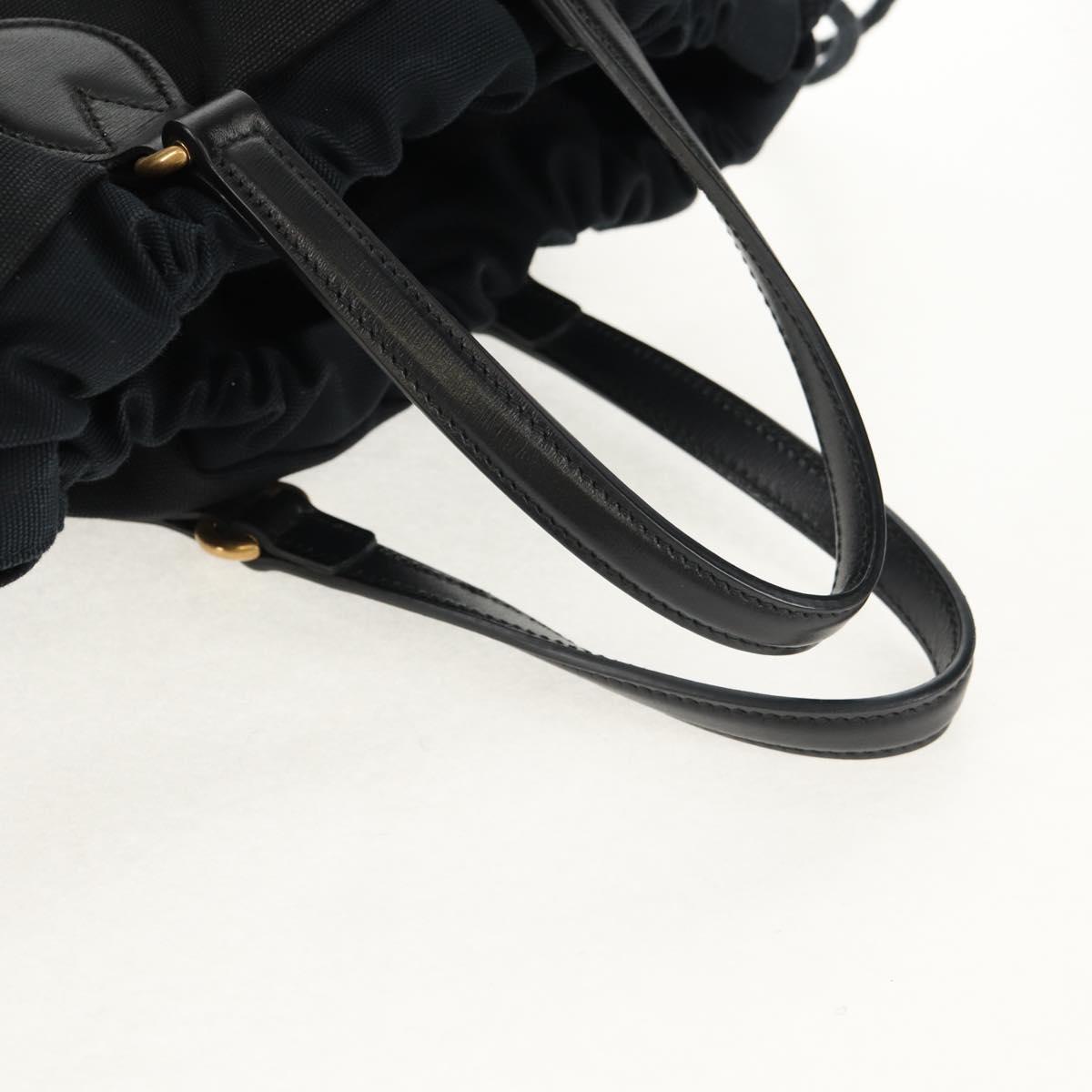 GUCCI Chateau Marmont Tote Bag Canvas Black Gold 552403 Auth am9753M