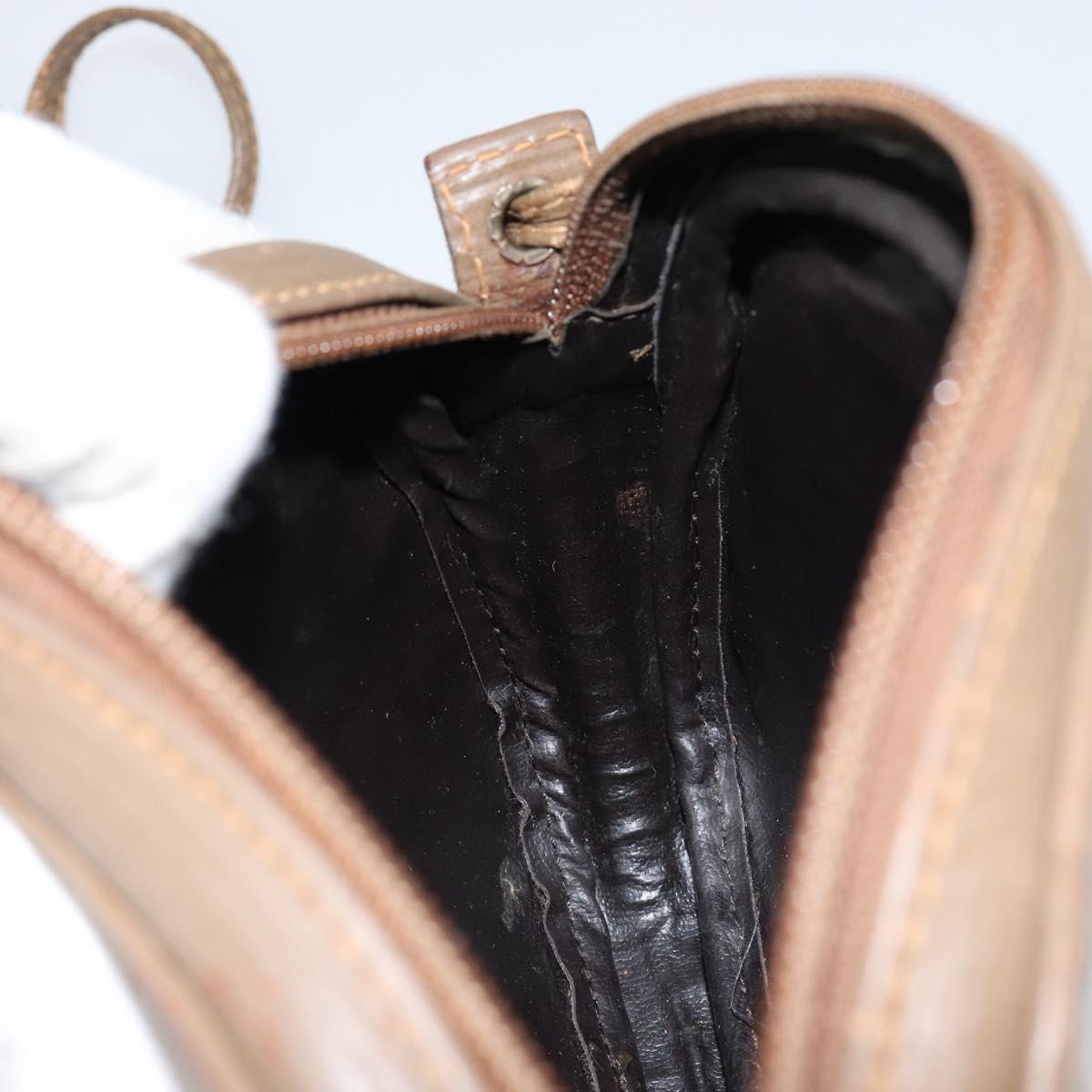 FENDI Zucchino Canvas Shoulder Bag PVC Beige Auth am9757