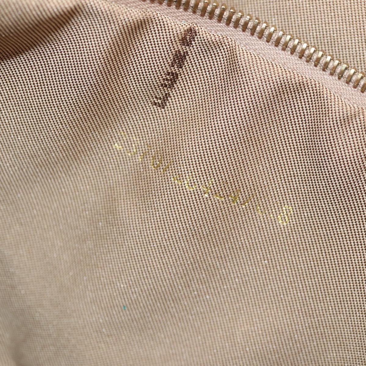 FENDI Zucchino Canvas Mamma Baguette Bag Enamel Orange Gold Auth am9758V