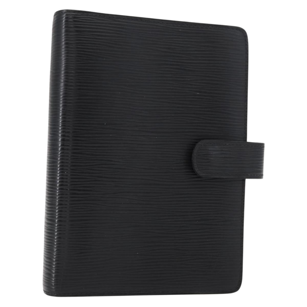 LOUIS VUITTON Epi Agenda MM Day Planner Cover Black R20042 LV Auth am9768