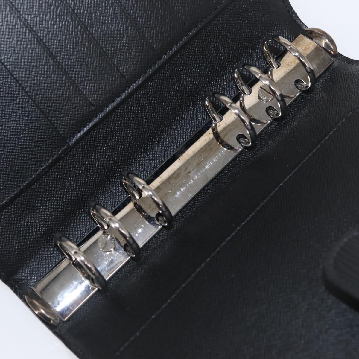 LOUIS VUITTON Epi Agenda MM Day Planner Cover Black R20042 LV Auth am9768