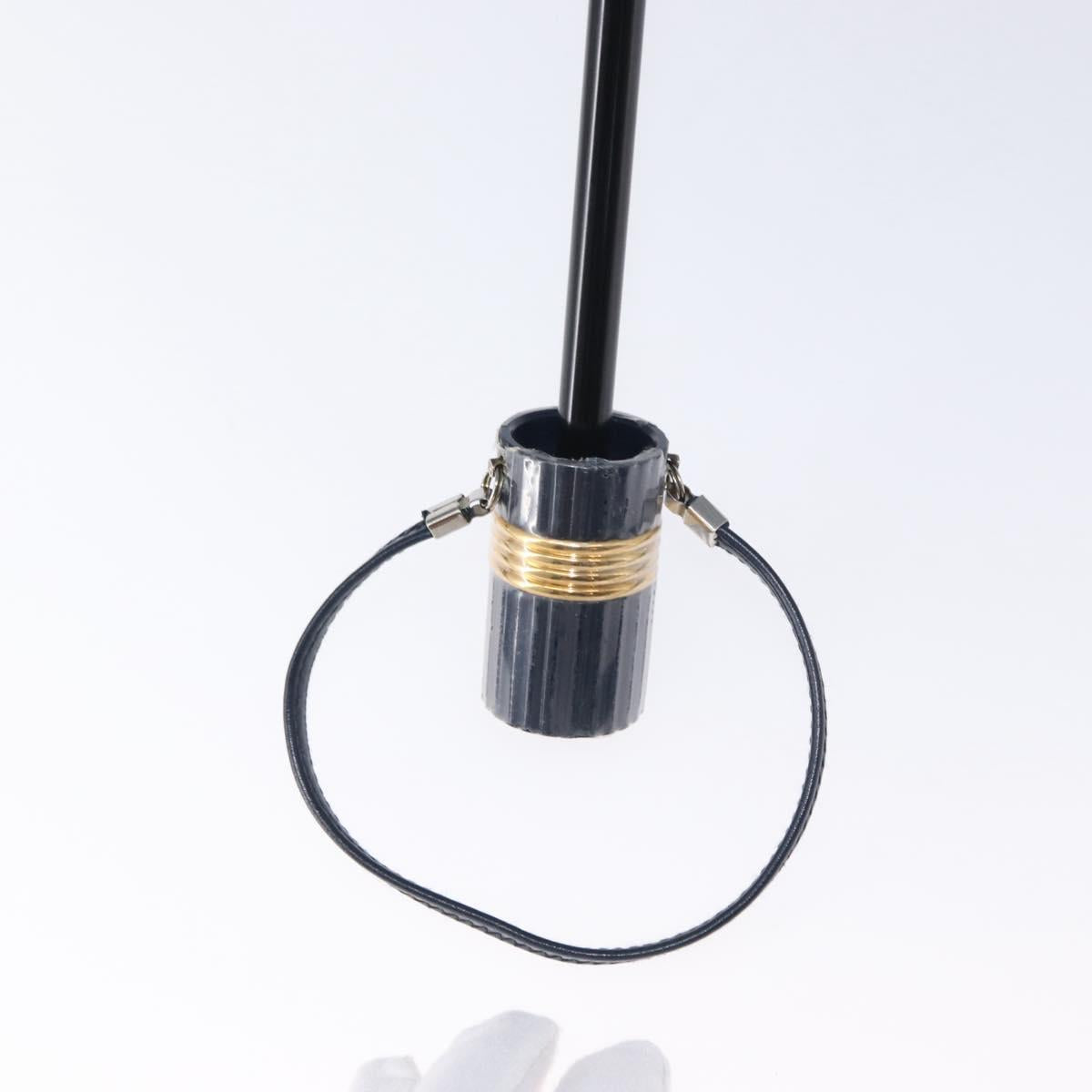 Christian Dior Trotter Canvas Folding Umbrella Navy Auth am9772