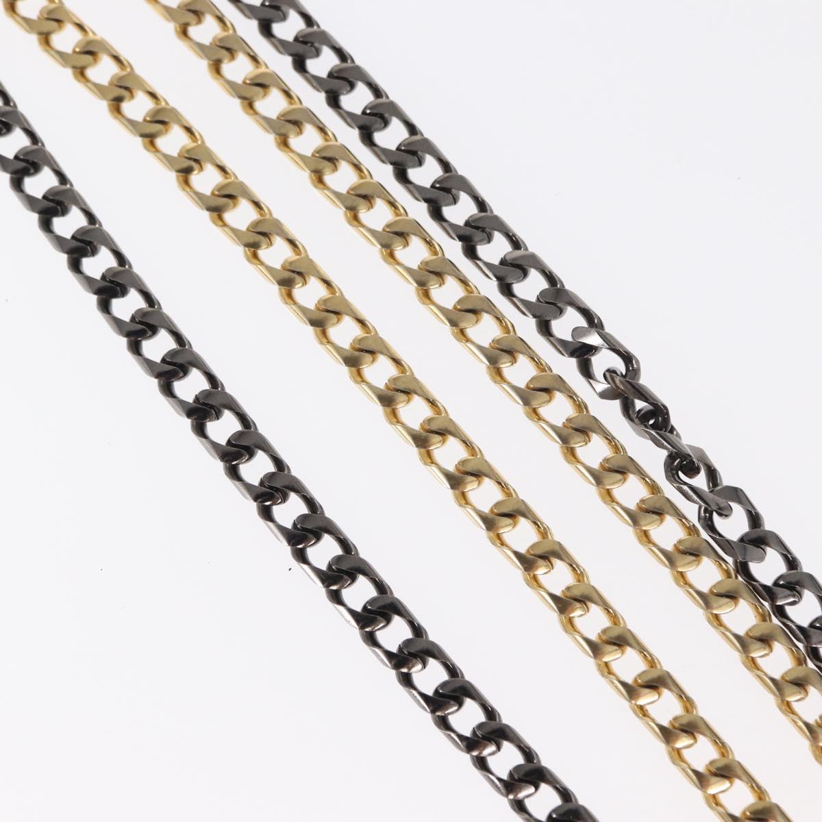 GIVENCHY Chain Necklace metal Gold Tone Auth am9774