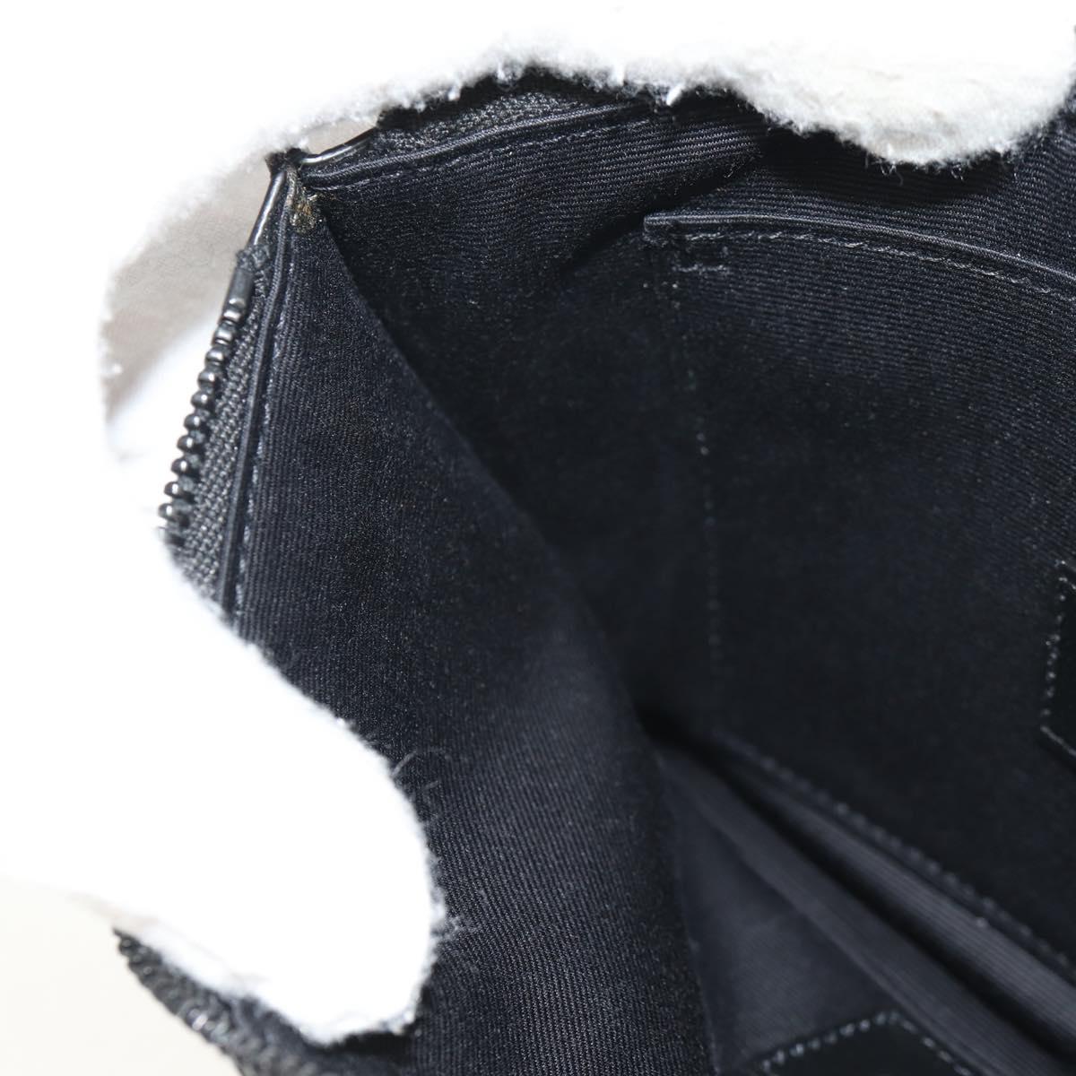 SAINT LAURENT Cassandra Pouch Leather Black Auth am9781V