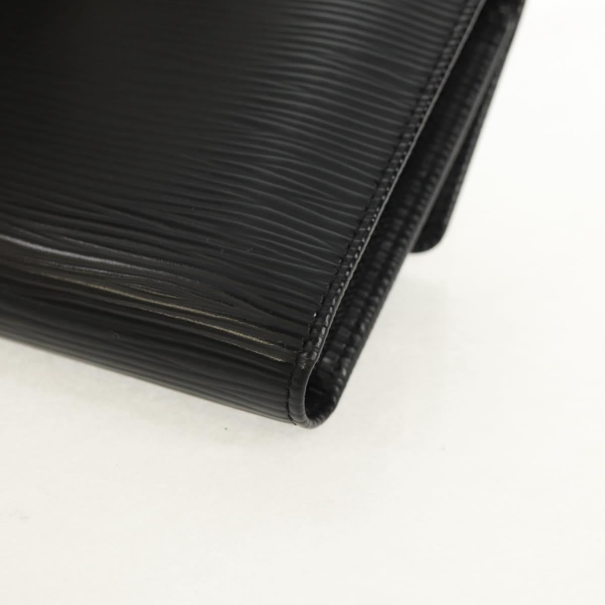 LOUIS VUITTON Epi Porte TresorEtui Papie Wallet Black M63712 LV Auth am9784V