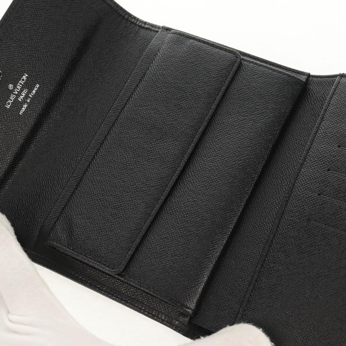 LOUIS VUITTON Epi Porte TresorEtui Papie Wallet Black M63712 LV Auth am9784V