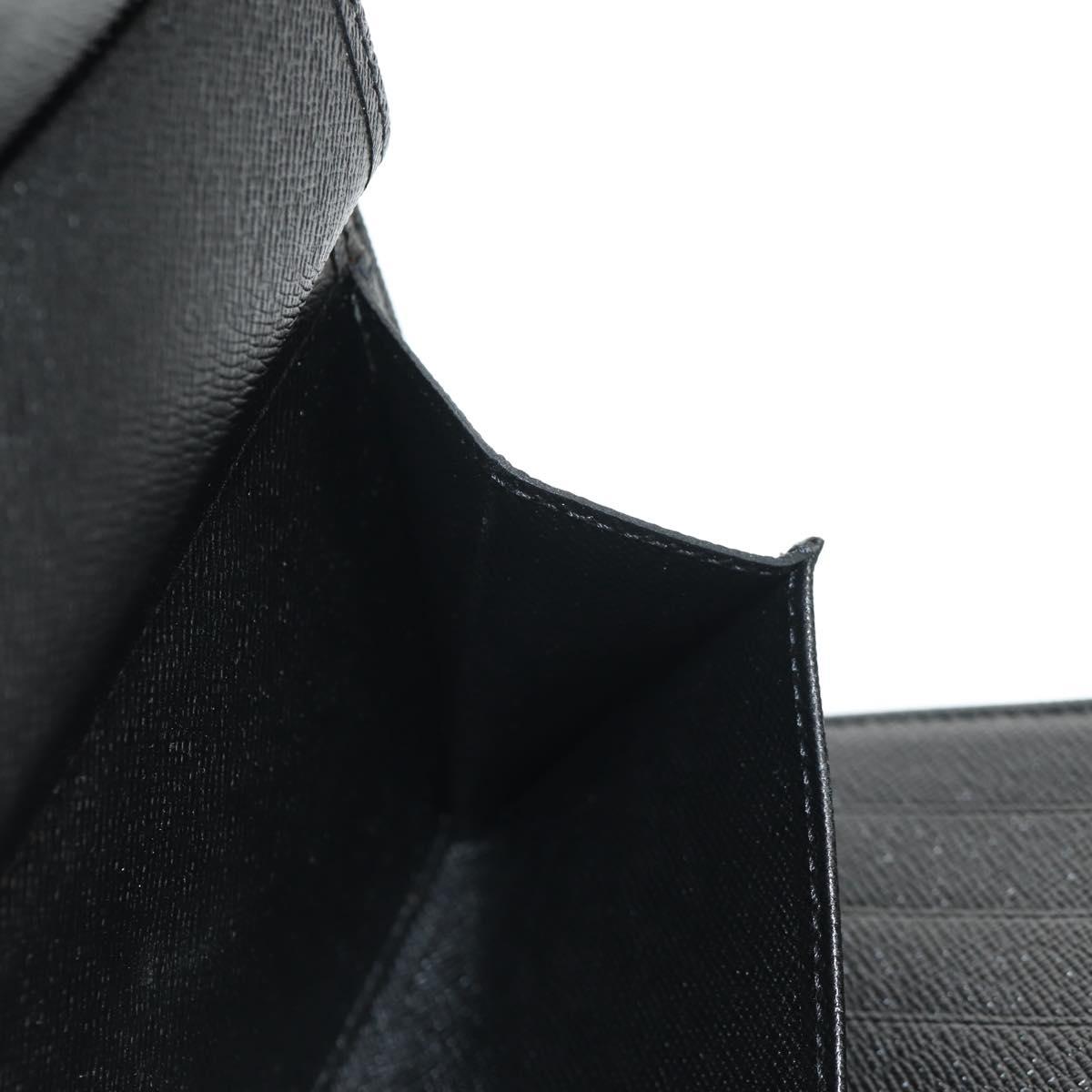 LOUIS VUITTON Epi Porte TresorEtui Papie Wallet Black M63712 LV Auth am9784V
