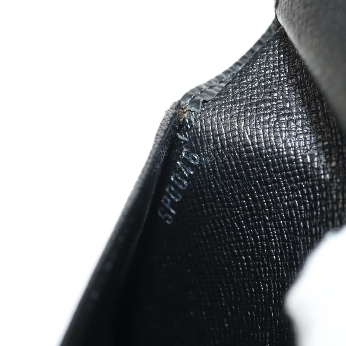 LOUIS VUITTON Epi Porte TresorEtui Papie Wallet Black M63712 LV Auth am9784A