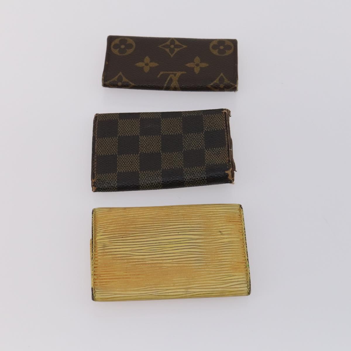 LOUIS VUITTON Monogram Epi Wallet 5 Set Yellow LV Auth am9787