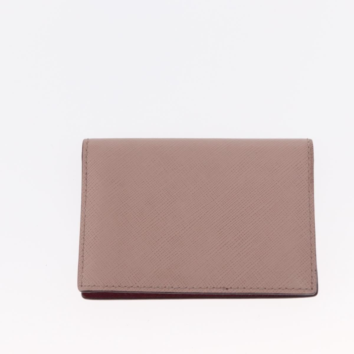 Salvatore Ferragamo Saint Laurent Wallet Leather 2 Set Pink Black Auth am9788