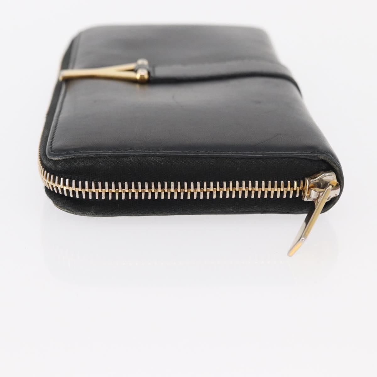 Salvatore Ferragamo Saint Laurent Wallet Leather 2 Set Pink Black Auth am9788